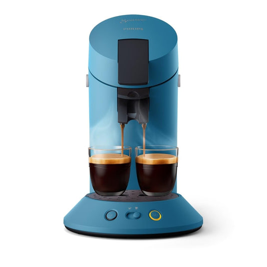 Senseo Original Plus Machine à café à dosettes Bleu Paon CSA210/00 - Vuro Exclusive